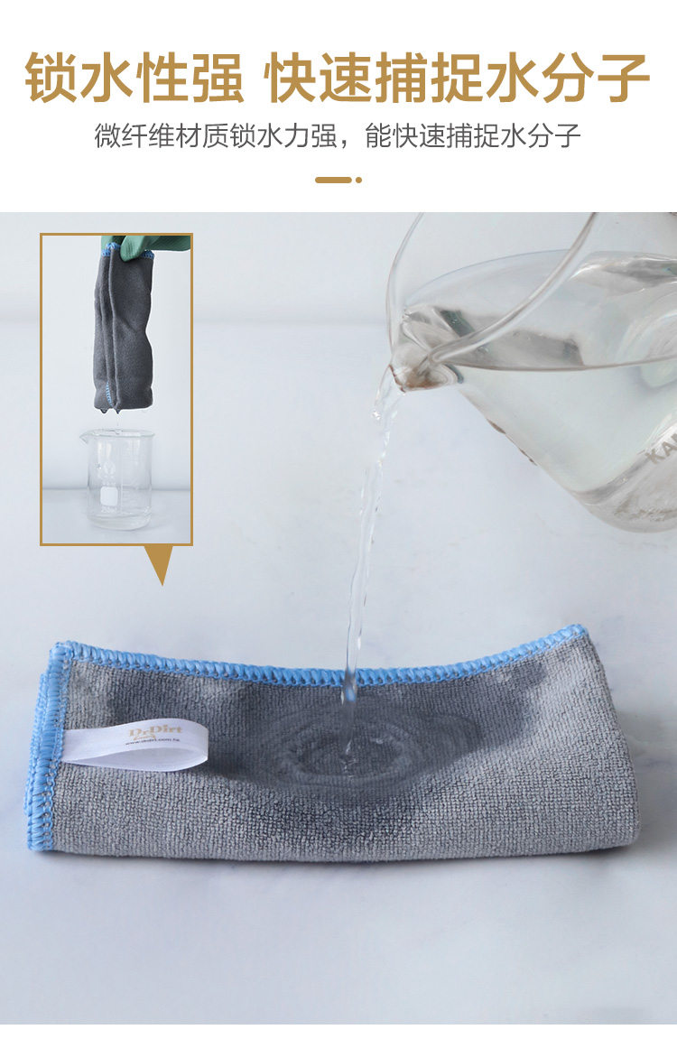 DrDirt 微纤清洁布 DGY 283510 B/R/G/Y